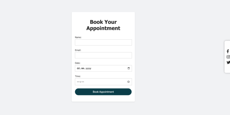 Making an Appointment Form Using HTML, CSS, and JS