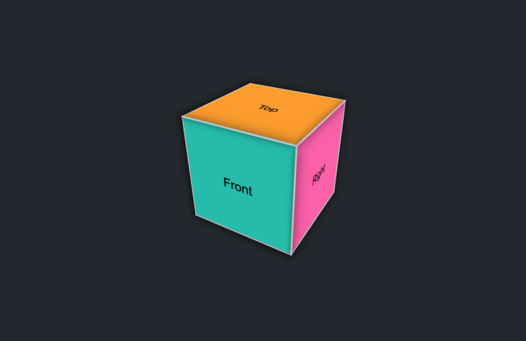 How to Create an Interactive 3D Cube Using Only JavaScript, CSS and HTML